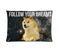 Federa rettangolare Space Doge Follow Your Dreams, dimensioni standard 40,6 x 61 cm