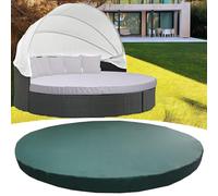 Federa rotonda di ricambio per cuscino da divano letto, 167,6 cm, con fascia elastica, facile da montare, per esterni, patio, elegante e perfetta per decorare la casa (A 168 cm)
