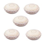 Federa rotonda stile indiano mandala copricuscino meditazione geometrica 5 pezzi
