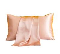 Federa Seta Cuscino 1 federa in seta solida, fodera for cuscino decorativa di lusso, stile busta, protezione for capelli e pelle, federa standard for letto matrimoniale.