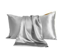 Federa Seta Cuscino 1 federa in seta solida, fodera for cuscino decorativa di lusso, stile busta, protezione for capelli e pelle, federa standard for letto matrimoniale.