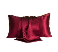 Federa Seta Cuscino 1 federa in seta solida, fodera for cuscino decorativa di lusso, stile busta, protezione for capelli e pelle, federa standard for letto matrimoniale.