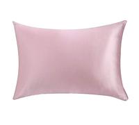 Federa Seta Cuscino 1 pz Fedele di seta gelso con cerniera nascosta Natura cuscino per sano Standard Regina King Satin Federa(Pink,51x75 cm)