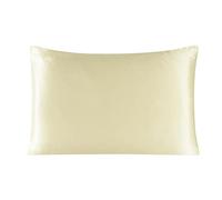 Federa Seta Cuscino 1 pz Fedele di seta gelso con cerniera nascosta Natura cuscino per sano Standard Regina King Satin Federa(Beige,51x75 cm)