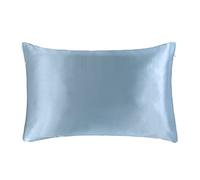 Federa Seta Cuscino 1 pz Fedele di seta gelso con cerniera nascosta Natura cuscino per sano Standard Regina King Satin Federa(Light blue,51x66 cm)