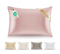 Federa Seta Cuscino 50x75 Dreamzie - 100% Seta Naturale di Gelso 19 Momme - Federa di Seta Antiacaro e Ipoallergenico - Rosa Chiaro