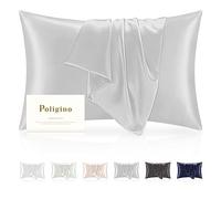 Federa Seta Cuscino 50x80cm - 22 Mamme 100% Seta Naturale Grado 6A - per Pelle e Capelli - ANTICRESPO e ANTIAGING - OEKO-TEX - Federe Cuscino Letto 1pz Argento