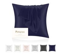 Federa Seta Cuscino 65x65cm - 22 Mamme 100% Seta Naturale Grado 6A - per Pelle e Capelli - ANTICRESPO e ANTIAGING - OEKO-TEX - Federe Cuscino Letto 1pz Blu scuro