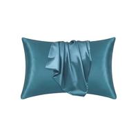 Federa Seta Cuscino Federa for cuscino in seta di gelso, vera seta, protezione for capelli e pelle, qualsiasi federa for cuscino da letto(Moonlight Blue,50cmx66cm)