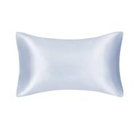 Federa Seta Cuscino, Federe Raso Il Design della Busta della Federa in Raso imita Il Raso di Seta Queen King Size for la Fodera for Cuscino Morbida e Sana della casa dell'hotel(Sky Blue 1 PCS,King)