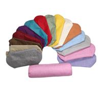 Federa traspirante in lino per cuscino cervicale a rullo con cerniera nascosta, federa cilindrica per cuscino per collo, schiena, zona lombare e gambe (blu lago, 15 x 40 cm)