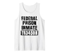 Federal Prison Jail Inmate Uniform Number Funny Halloween Canotta