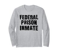Federal Prison Jail Inmate Uniform Number Funny Halloween Maglia a Manica