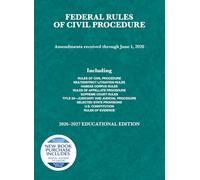 Federal Rules of Civil Procedure, Educational Edition, 2026-2027 (Selected Statutes)