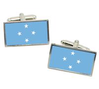 Federati Stati Di Micronesia Bandiera Gemelli IN Cromata Scatola Regalo