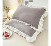 Federe con volant Fodera per cuscino di varie dimensioni Comoda federa per cuscino per adulti Bambini-3-1 pezzi 35x55 cm