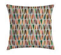 Federe Confezione Arredamento Casa Mid Century Simple Colored Drop Shapes Abstract Symmetrical Grid Greyscale Background Set of 2 Resistenti Fodere Cuscini Decorativi per