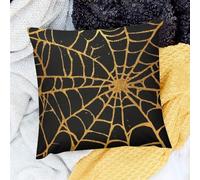 Federe Confezione Arredamento Casa Spider Web Gold Black Set of 2 Resistenti Federe De Cuscini per