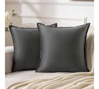 Federe Confezione da 2 Decorativi Copricuscini Fodere di Velluto 45x45cm Quadrate Cuscino Grigio Scuro Moderni Lusso Stile Cuscini per Divano Sedia Cuscini Camera da Letto Cuscini Arredo