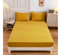 Federe, Coperchio Nero Rivestimento Aderente Tela per Letto Morbido Tela da Letto per la casa per Letto per Letto Matrimoniale, Curcuma, Cuscino 2pcs