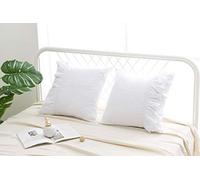 federe copricuscino bianche con ricamo pizzo balze orlo, in cotone, da 40 x 40 cm, stile elegante e lussuoso, 2 pezzi