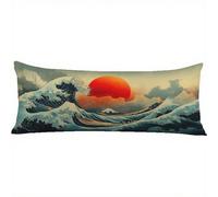Federe Cuscini 30 x 90 cm Rosso Federe Oceano Cuscino per Dormire Sul Fianco 90cm Supporto Gravidanza per Il Riposo Notturno Cuscino Lungo on Chiusura Lampo, Cuscini per Il Corpo e Maternità w-1320