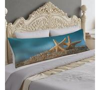 Federe Cuscini 30x90 cm Stella marina Federe Blu Cuscino per Dormire Sul Sianco 90 cm Supporto Gravidanza, Riposo Notturno Cuscino Lungo on Chiusura Lampo, Cuscini per Il Vorpo e Maternità O-1074