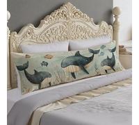 Federe Cuscini 40x120cm Uovo d'anatra Federe Grigio Cuscino per Dormire Sul Sianco 120X40 Supporto Gravidanza, Riposo Notturno Cuscino Lungo on Chiusura Lampo, Cuscini per Il Vorpo e Maternità O-1014