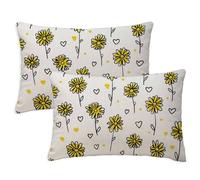 Federe Cuscini 40x60 cm Set di 2 Semplice Cuscini per Divano Decorativi Copricuscini Estate Floreale Rettangolare Cuscino Divano Lino Copricuscini con Zip per Aesthetic Room Decor, Regalo Donna S-839