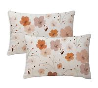Federe Cuscini 40x60 cm Set di 2 Semplice Cuscini per Divano Decorativi Copricuscini Estate Floreale Rettangolare Cuscino Divano Lino Copricuscini con Zip per Aesthetic Room Decor, Regalo Donna S-835
