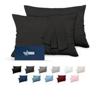 Federe Cuscini 40x60 (Set 2) Dreamzie in Microfibra OEKO-TEX Certificazione - Federa Cuscino Dolce Grigio Scuro