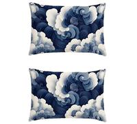 Federe Cuscini 40x60cm Cuscini da Esterno Impermeabili Pietra Turchese Set di 2 Rettangolare Decorativi Lino Cuscino per Divano Arredo Astratto Giardino per Esterno Cuscino Balcone Decorativo M-585