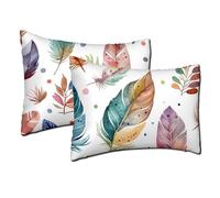 Federe Cuscini 40x65 cm Blu Scuro Cuscini per Divano Foglia Morbido Peluche Corto Copricuscini Set da 2 Rettangolari Copricuscini Doppia Faccia Stampa per Aesthetic Room Decor, Regalo Donna h-1307