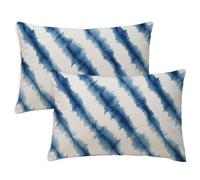 Federe Cuscini 40x70 cm Set di 2 Semplice Cuscini per Divano Decorativi Copricuscini A Strisce Rettangolare Cuscino Divano Lino Copricuscini Federe Cuscino per Aesthetic Room Decor, Regalo Donna S-831