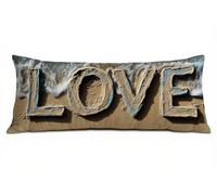Federe Cuscini 50 x 150 cm Amore Federe Cuscino Letto Spiaggia Cuscini per Divano Lino con Cerniera Invisibile, Migliorare la Qualità del Sonno Copricuscini per Moderno Arredamento Casa Letto B-2474