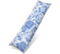 Federe Cuscini 50 x 150 cm Blu Federe Cuscino Letto Europa settentrionale Motivo, Impermeabili Velluto Copricuscini Migliorare la Qualità del Sonno Cuscino, per Letto Divano, Regalo Donna, Model1659