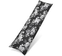 Federe Cuscini 50 x 150 cm Nero Federe Cuscino Letto Europa settentrionale Motivo, Impermeabili Velluto Copricuscini Migliorare la Qualità del Sonno Cuscino, per Letto Divano, Regalo Donna, Model1661