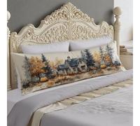 Federe Cuscini 60x180 cm Grigio Federe Arancia Cuscino per Dormire Sul Sianco 180cm Supporto Gravidanza, Riposo Notturno Cuscino Lungo on Chiusura Lampo, Cuscini per Il Vorpo e Maternità O-1176