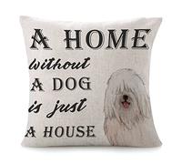 Federe Cuscini A House Without A Dog Is Just A House Charles Dog Pet Animal Copricuscino Lavabile Cuscino Decorativo Decorazione Copricuscini per Divano Soggiorno Ufficio 45X45CM