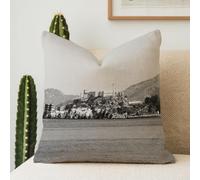 Federe Cuscini Architecture White Alcatraz Island Seen San Francisco Black Finance Attraction bay Blck California Federa Colorate Copricuscini Moderno Cuscino Decorativo per Camera 45X45CM