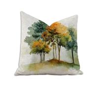 Federe Cuscini Autunno 50x50 cm Cuscini per Divano Albero Copricuscini per Divani Impermeabili, Velluto Cushion Covers per Camera da letto Soggiorno Giardino Balcone Decor Regalo, Set di 1 2B-913