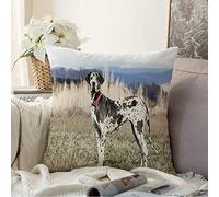 Federe Cuscini Big Female Pure Harlequin Great Dane Also Called Animals Wildlife Breed Deutsche Dog Dogge German Federa Standard Copricuscino Moderno Cuscino Decorativo per Camera 45X45CM