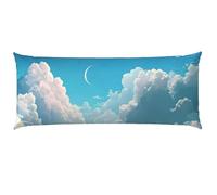 Federe Cuscini Blu Federe Cuscino Letto Paesaggio 40x120cm Velluto Copricuscini, Divano Morbida e Traspirante Stampa Fronte-Retro Con Invisibile Cerniera Ecologica e Lavabile per Letto o Divano T467