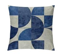 Federe Cuscini Bohemia Abstract Modern Minimalist Art Mid-Century Blue Federa Lavabile Copricuscino Colorate Cuscino Decorativo per Soggiorno Ufficio Divano 45X45CM