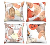 Federe Cuscini Boho, Uiiooazy Divano Fodera per Cuscino Astratta Rosa e Grigio Geometrico Decorativa Velluto Quadrate Copricuscini per Giardino Soggiorno Camera da Letto Auto Maison, Set di 4, 40x40cm