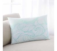 Federe Cuscini Coastal,Modern Minimalist Sea Waves Striped Art Copricuscino Moderno Copricuscini Lavabile Federa per Ufficio Home Balcone 40X60CM