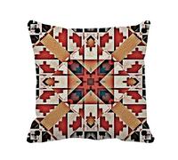 Federe Cuscini Colorful Navajo Native American Traditional Tribal Pattern Geometric Copricuscino Lavabile Federa Decorazione Cuscino Decorativo per Soggiorno Ufficio Camera 45X45CM
