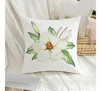 Federe Cuscini Composition Magnolia Park Hand Spring Draw Watercolor Flower Nature Season Flower Objects Copricuscino Standard Federa Decorativi Cuscino Decorativo per Ufficio Balcone 45X45CM