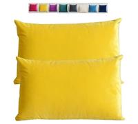 Federe Cuscini Copricuscini in Velluto per Divano Federe Cuscini per Camera da Letto Decorativi Fodere per Cuscino Divano Letto Set 2 Copricuscino Decorazione Federe per Divano letto(Yellow,80x80 cm 3