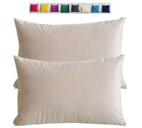Federe Cuscini Copricuscini in Velluto per Divano Federe Cuscini per Camera da Letto Decorativi Fodere per Cuscino Divano Letto Set 2 Copricuscino Decorazione Federe per Divano letto(Off White,50x80 c